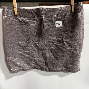 #3401-Express Silver Gray Textured Pencil Skirt